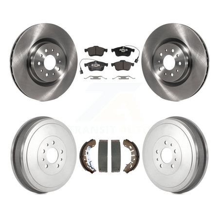 Front Rear Disc Brake Rotor Semi-Metallic Pad & Drum Kit For 2015-2021 Ram ProMaster City K8F-105283