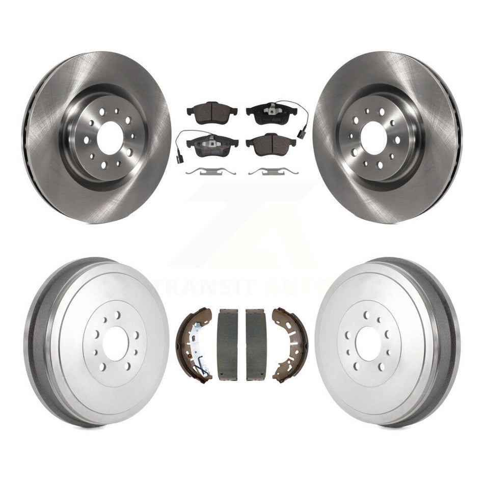 Front Rear Disc Brake Rotor Semi-Metallic Pad & Drum Kit For 2015-2021 Ram ProMaster City K8F-105283