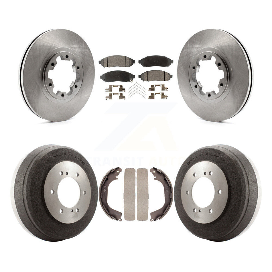 Front Rear Brake Rotor Semi-Metallic Pad & Drum Kit For 2004 Nissan Pathfinder From 08 04 K8F-105289