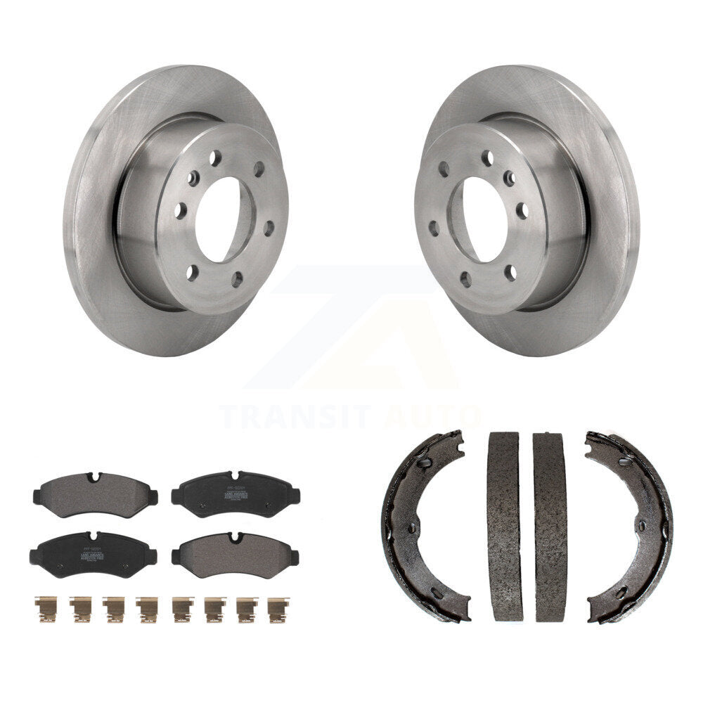 Rear Disc Rotors Semi-Metallic Pads And Parking Shoes Kit For Mercedes-Benz Sprinter 1500 K8F-105295