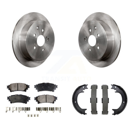 Rear Disc Rotors Semi-Metallic Pads Parking Shoes Kit For Toyota Sienna Highlander Lexus K8F-105298