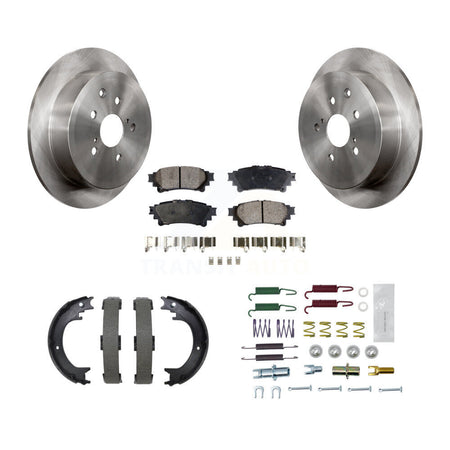 Rear Disc Rotors Semi-Metallic Pads Parking Shoes & Hardware Kit For 11-20 Toyota Sienna K8F-105373