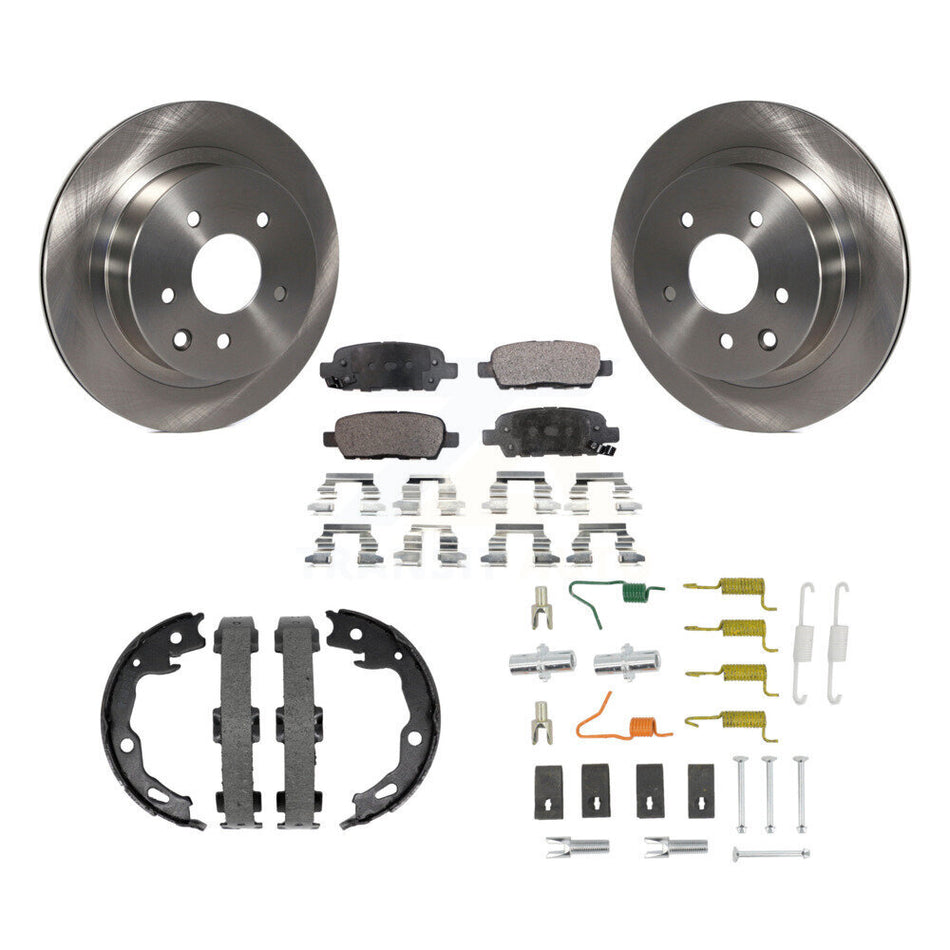 Rear Disc Rotors Semi-Metallic Pads Parking Shoes And Hardware Kit For Nissan Rogue Sport K8F-105383