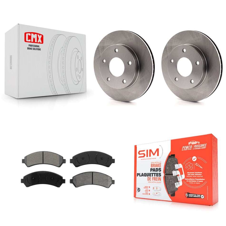 Front Disc Brake Rotors And Semi-Metallic Pads Kit For 1997-1997 Chevrolet Blazer GMC Jimmy 4WD K8S-100002