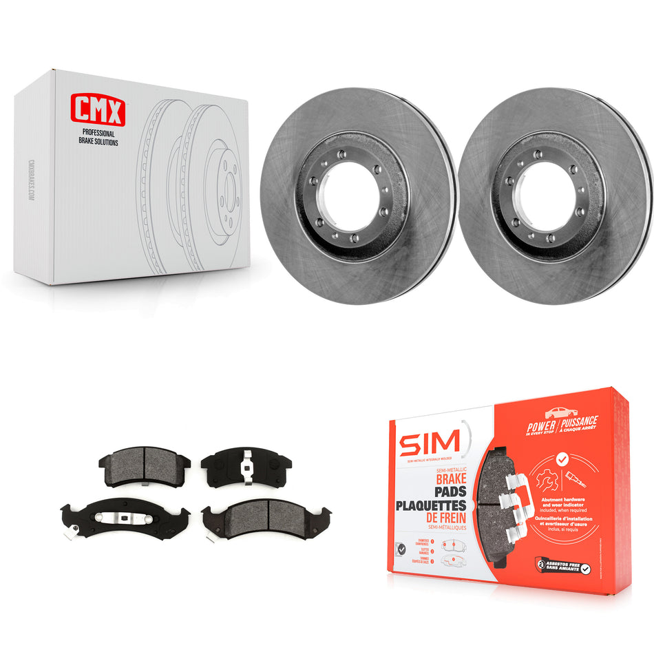 Front Brake Rotors Semi-Metallic Pad Kit For Buick LeSabre Pontiac Chevrolet Camaro Oldsmobile Cadillac 88 DeVille Bonneville Firebird Park Avenue Eldorado Seville 98 Riviera K8S-100016