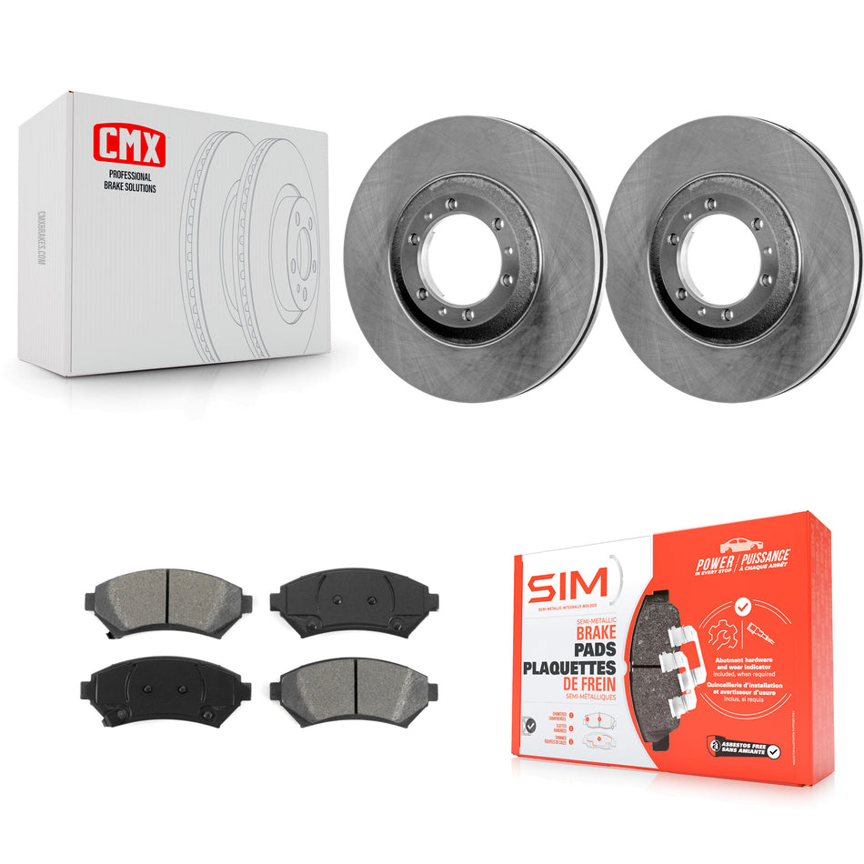 Front Brake Rotor And Semi-Metallic Pad Kit For Buick LeSabre Century Pontiac Grand Prix Chevrolet Venture Regal Oldsmobile Montana Bonneville Intrigue Silhouette Trans Sport K8S-100017