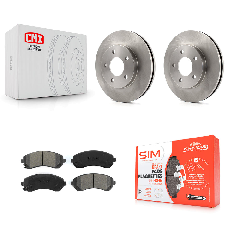 Front Disc Brake Rotors And Semi-Metallic Pads Kit For Buick Rendezvous Pontiac Aztek K8S-100026