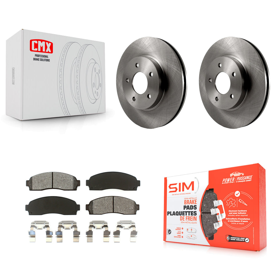 Front Disc Brake Rotors And Semi-Metallic Pads Kit For Saturn Vue Chevrolet Equinox Pontiac Torrent K8S-100032