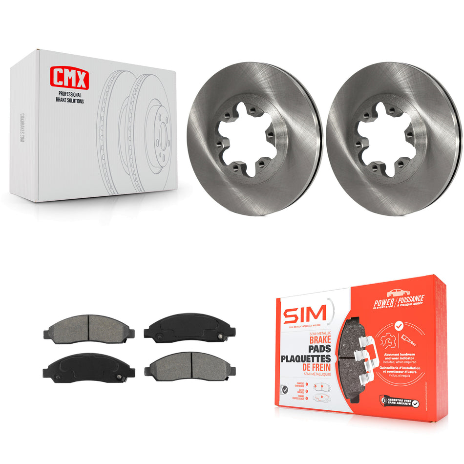 Front Disc Brake Rotors And Semi-Metallic Pads Kit For Chevrolet Colorado GMC Canyon Isuzu i-290 i-280 i-370 i-350 K8S-100044