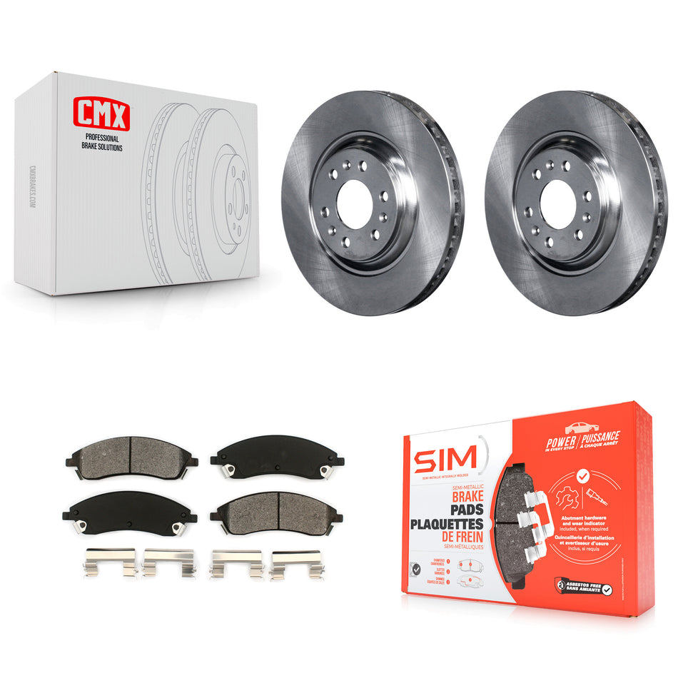 Front Disc Brake Rotors And Semi-Metallic Pads Kit For 2004-2009 Cadillac SRX K8S-100047