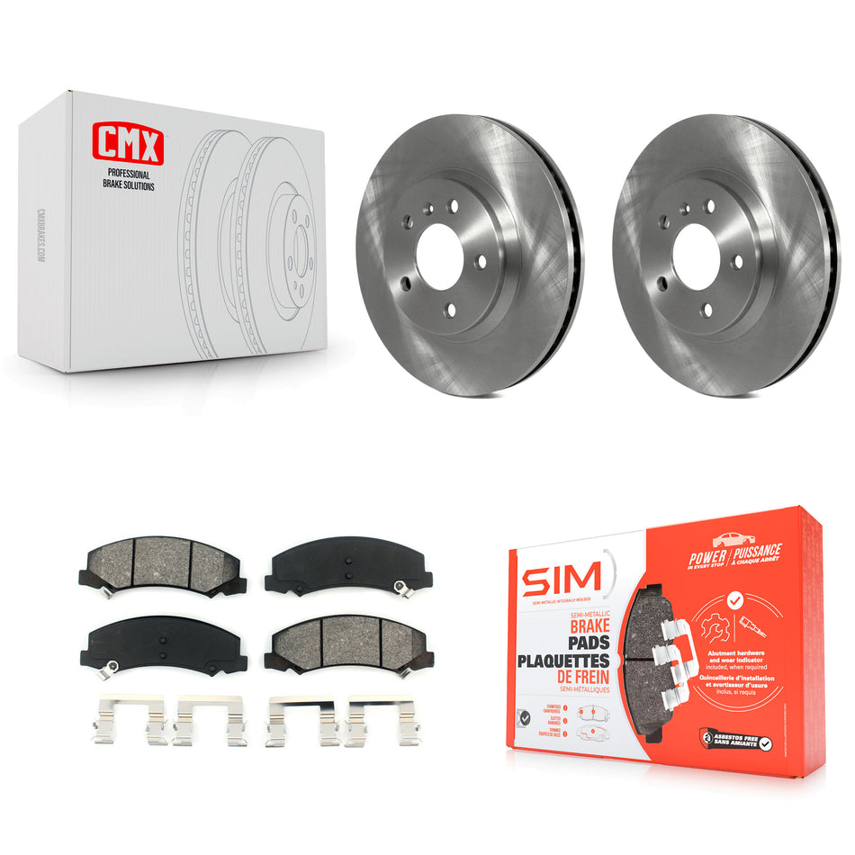 Front Disc Brake Rotors And Semi-Metallic Pads Kit For Chevrolet Impala Buick Lucerne Limited Monte Carlo K8S-100058