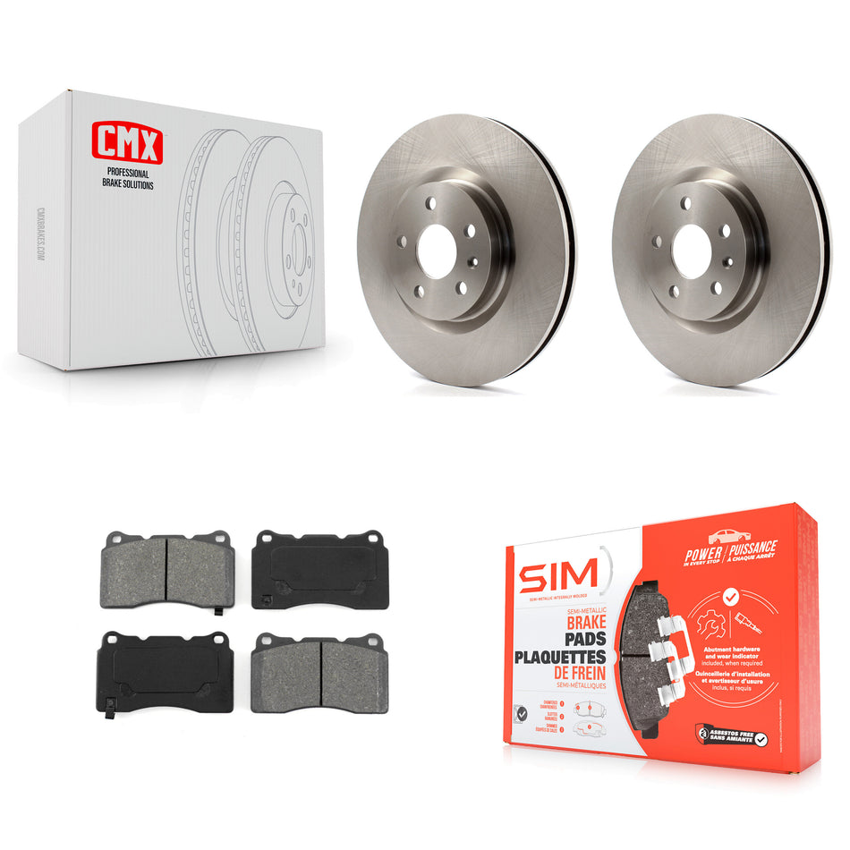 Front Disc Brake Rotors And Semi-Metallic Pads Kit For Cadillac XTS Buick Regal K8S-100067