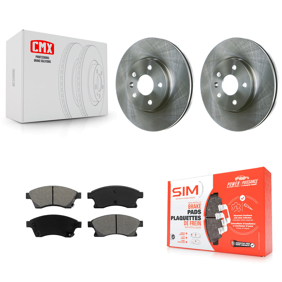 Front Disc Brake Rotors And Semi-Metallic Pads Kit For Chevrolet Cruze Sonic Limited K8S-100078