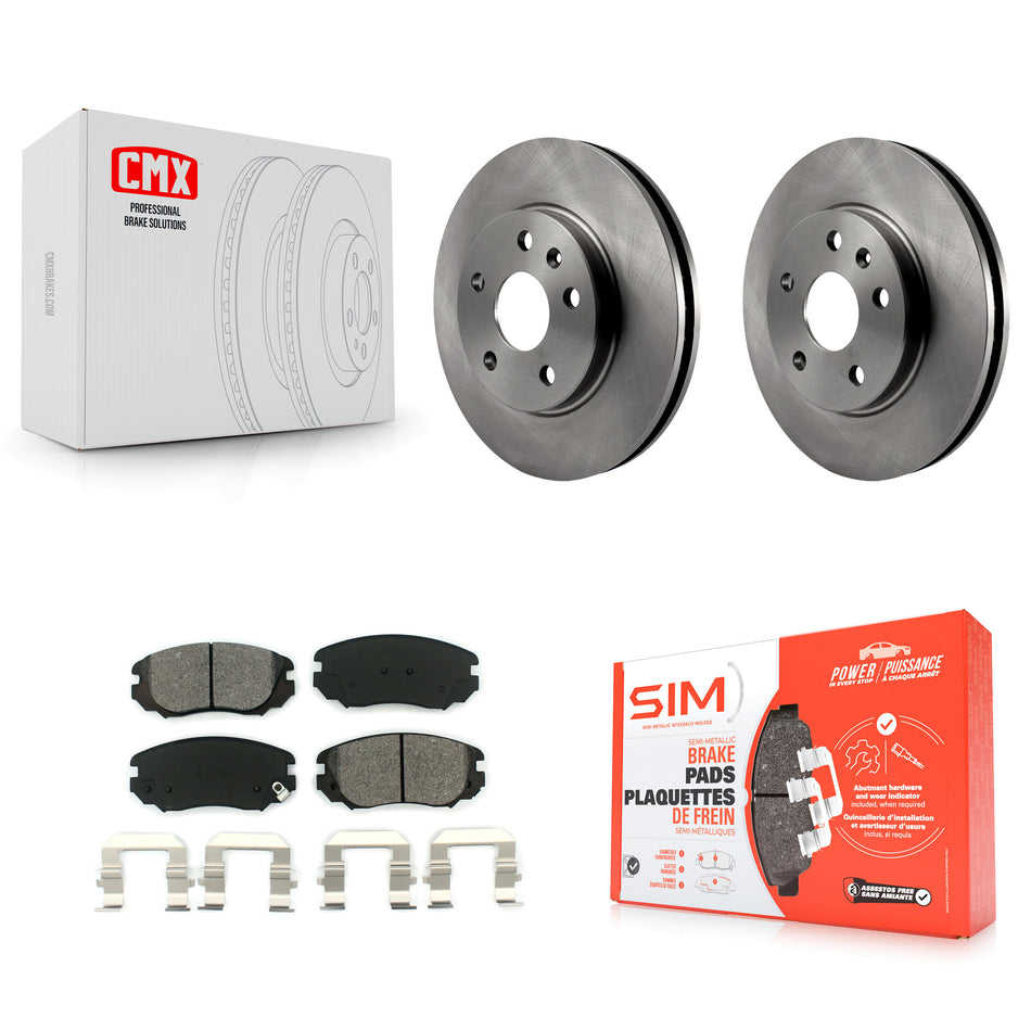 Front Disc Brake Rotors And Semi-Metallic Pads Kit For Chevrolet Malibu Buick LaCrosse Regal Limited K8S-100080