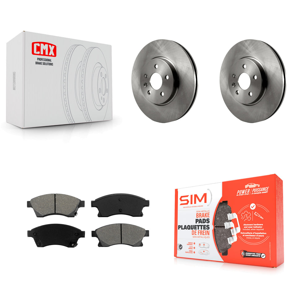 Front Disc Brake Rotors And Semi-Metallic Pads Kit For Chevrolet Buick Encore Trax Sonic K8S-100084