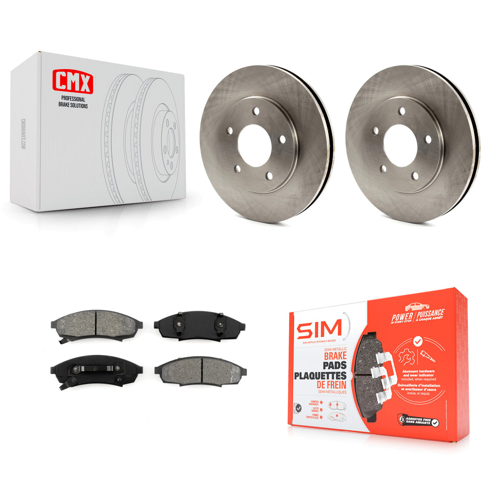 Front Disc Brake Rotors And Semi-Metallic Pads Kit For Chevrolet Oldsmobile Cutlass Supreme Lumina Buick Regal Pontiac Grand Prix Monte Carlo K8S-100087