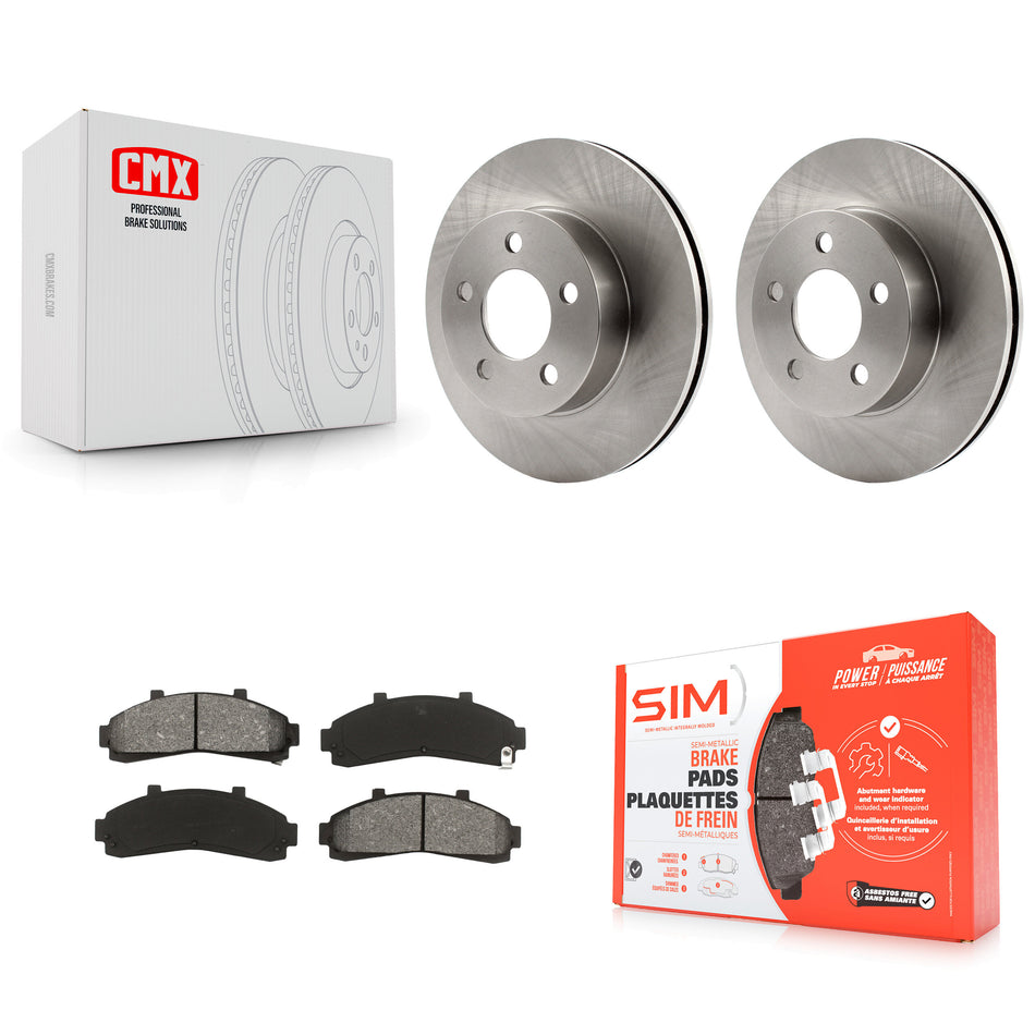 Front Disc Brake Rotors And Semi-Metallic Pads Kit For Ford Ranger Explorer Mercury Mountaineer Mazda B3000 B4000 K8S-100105