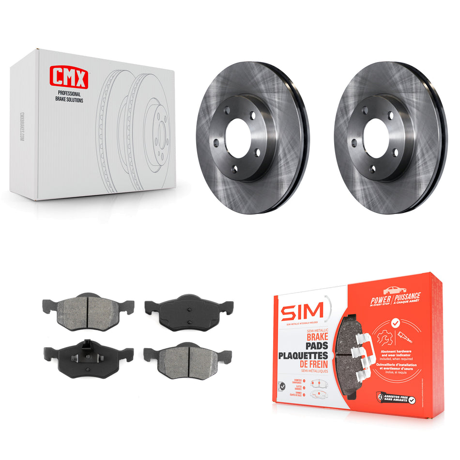 Front Disc Brake Rotors And Semi-Metallic Pads Kit For Ford Escape Mazda Tribute Mercury Mariner K8S-100128