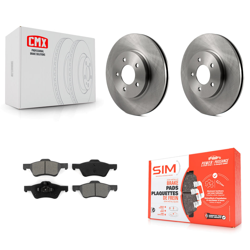 Front Disc Brake Rotors And Semi-Metallic Pads Kit For Ford Escape Mercury Mariner Mazda Tribute K8S-100136