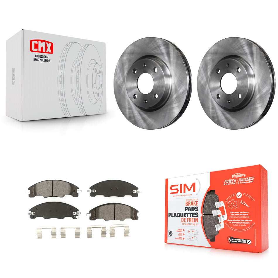 Front Disc Brake Rotors And Semi-Metallic Pads Kit For 2008-2011 Ford Focus K8S-100158