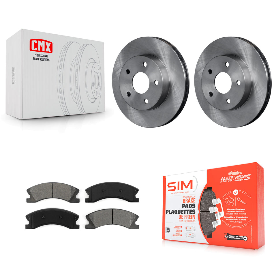 Front Disc Brake Rotors And Semi-Metallic Pads Kit For Jeep Grand Cherokee K8S-100199