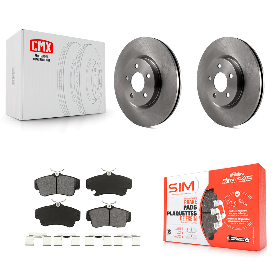 Front Disc Brake Rotors And Semi-Metallic Pads Kit For Chrysler PT Cruiser K8S-100208