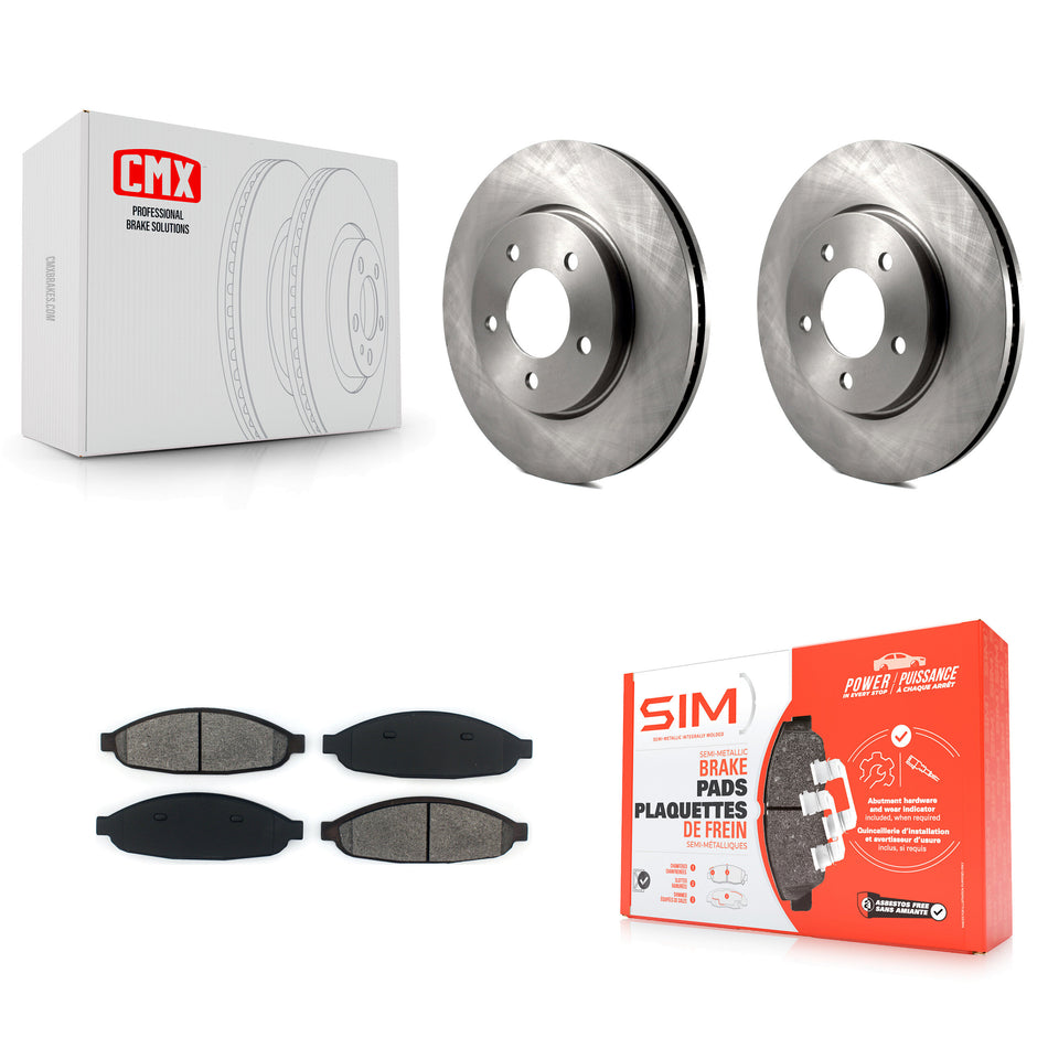 Front Disc Brake Rotors And Semi-Metallic Pads Kit For 2004-2008 Chrysler Pacifica K8S-100220