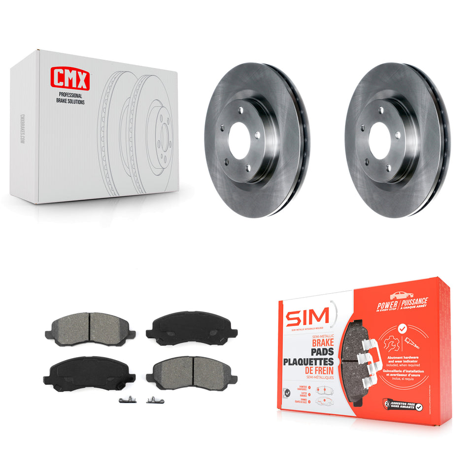 Front Disc Brake Rotors And Semi-Metallic Pads Kit For Jeep Dodge Patriot Mitsubishi Chrysler Compass Avenger 200 Caliber Outlander Sport Sebring Lancer RVR K8S-100229
