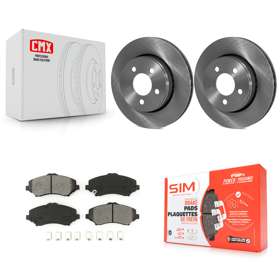 Front Disc Brake Rotors And Semi-Metallic Pads Kit For Jeep Liberty Dodge Nitro K8S-100231
