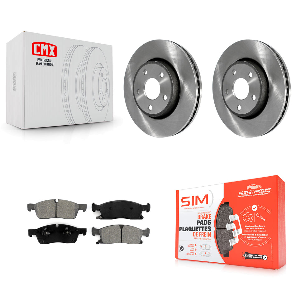 Front Disc Brake Rotors And Semi-Metallic Pads Kit For Jeep Grand Cherokee Dodge Durango K8S-100239
