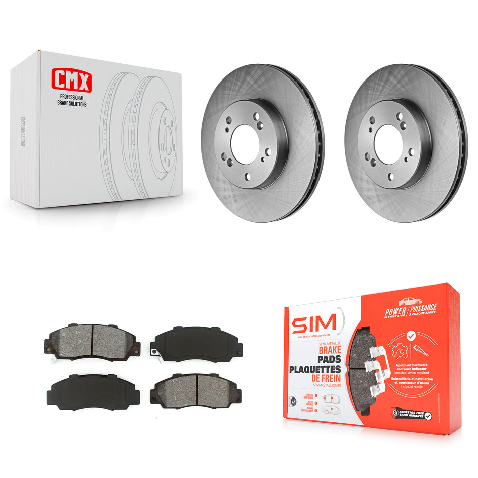 Front Disc Brake Rotors And Semi-Metallic Pads Kit For Honda CR-V Acura Integra Prelude Odyssey Legend TL RL Isuzu Oasis K8S-100245