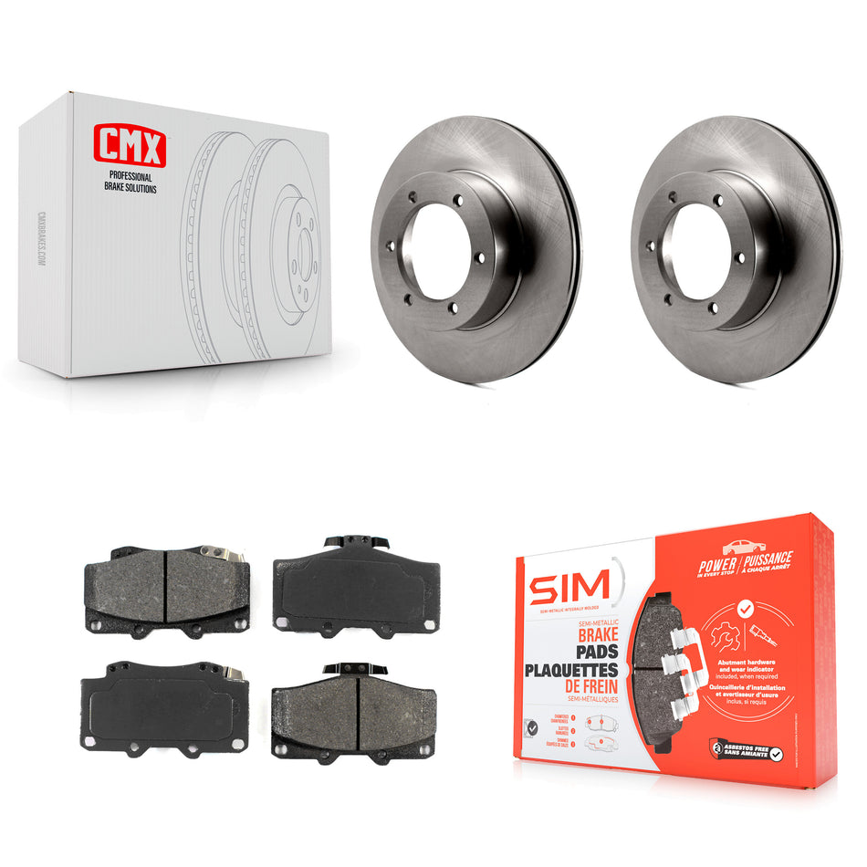 Front Disc Brake Rotors And Semi-Metallic Pads Kit For Toyota Pickup 4Runner K8S-100253