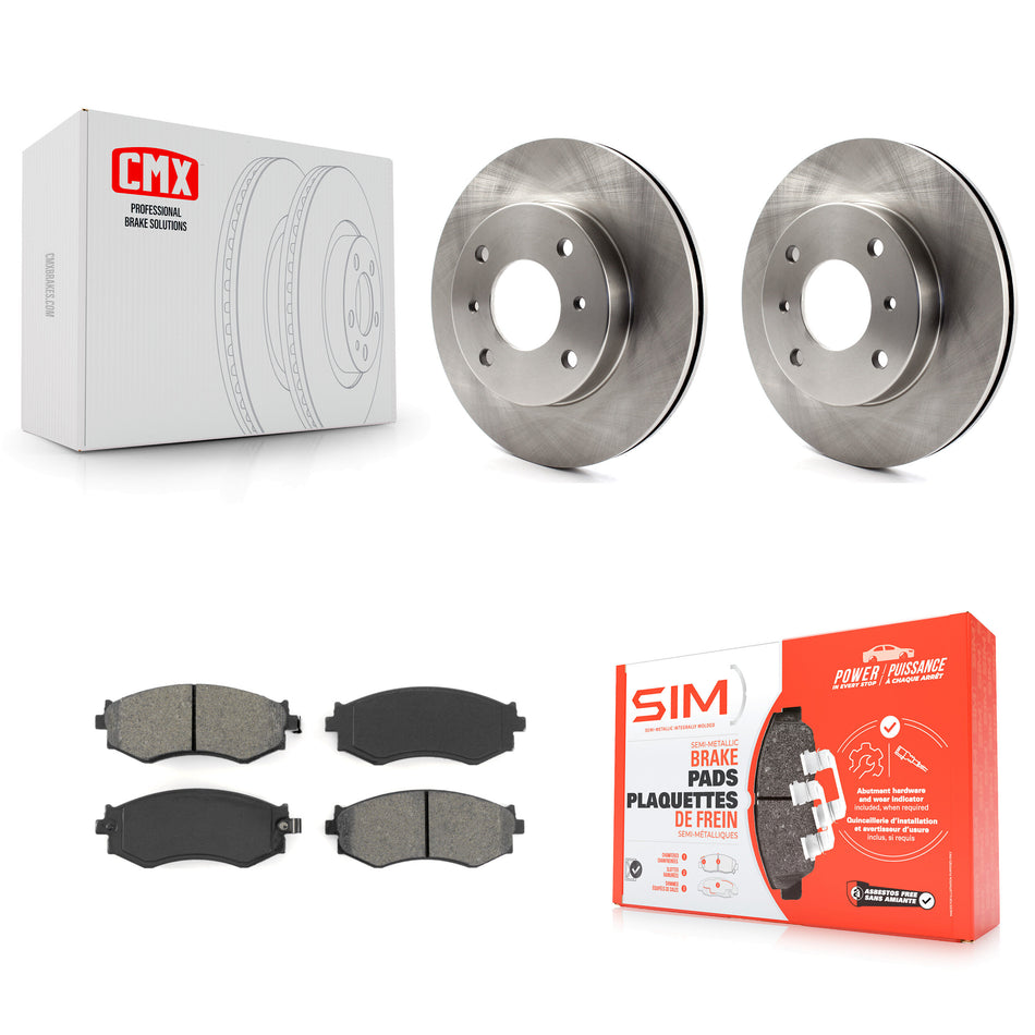 Front Disc Brake Rotors And Semi-Metallic Pads Kit For Nissan Sentra 240SX Stanza Infiniti G20 Axxess INFINITI K8S-100256