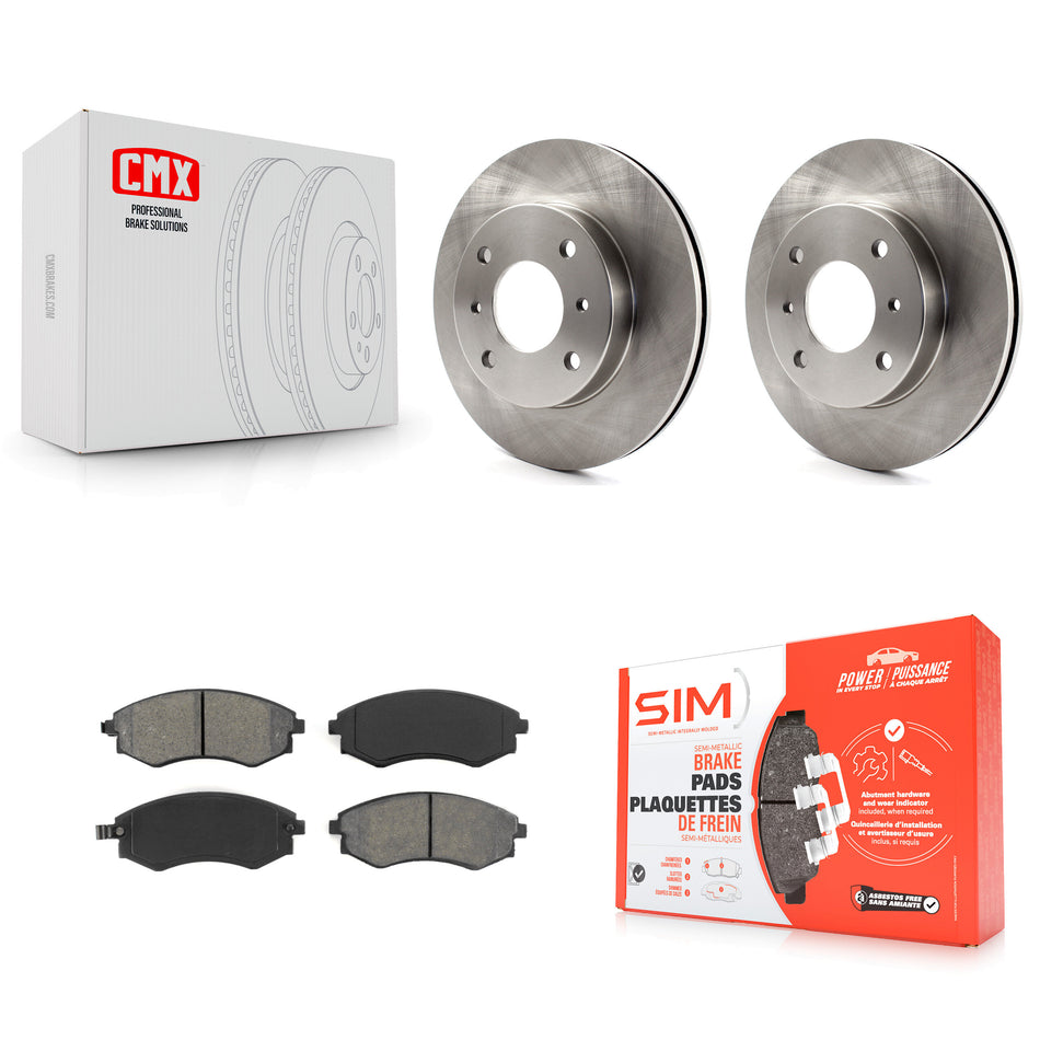 Front Disc Brake Rotors And Semi-Metallic Pads Kit For INFINITI G20 K8S-100257