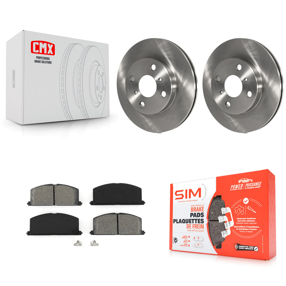 Front Disc Brake Rotors And Semi-Metallic Pads Kit For Toyota Tercel Paseo K8S-100274