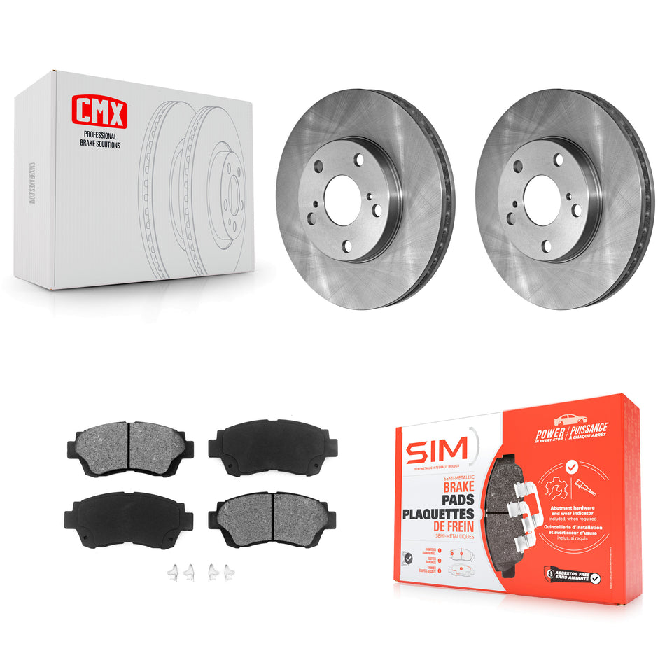 Front Disc Brake Rotors And Semi-Metallic Pads Kit For Toyota Camry Sienna Avalon Lexus ES300 K8S-100275