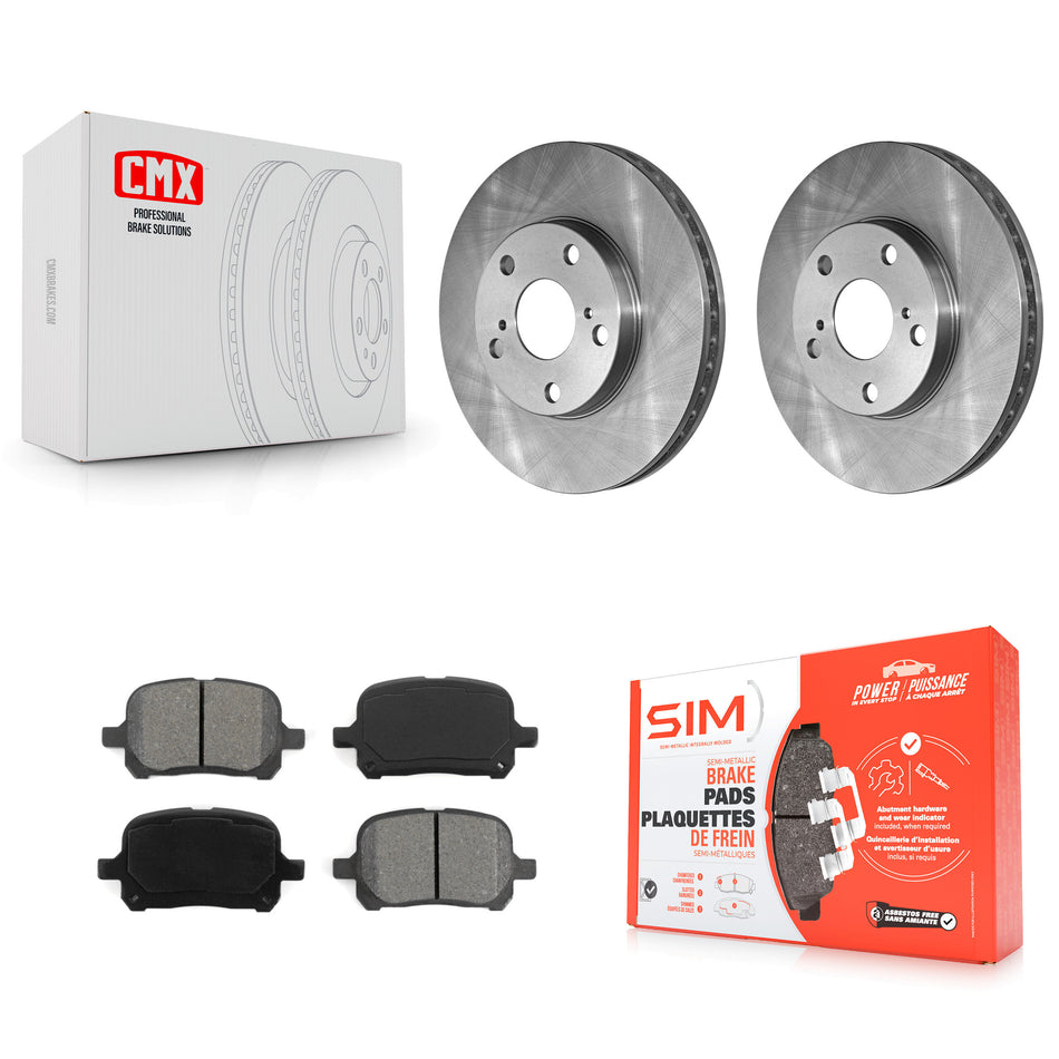 Front Disc Brake Rotors And Semi-Metallic Pads Kit For Toyota Camry Avalon Lexus ES300 Solara K8S-100276