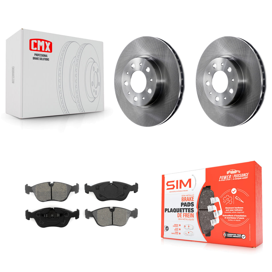 Front Disc Brake Rotors And Semi-Metallic Pads Kit For Volvo S70 850 V70 C70 K8S-100296