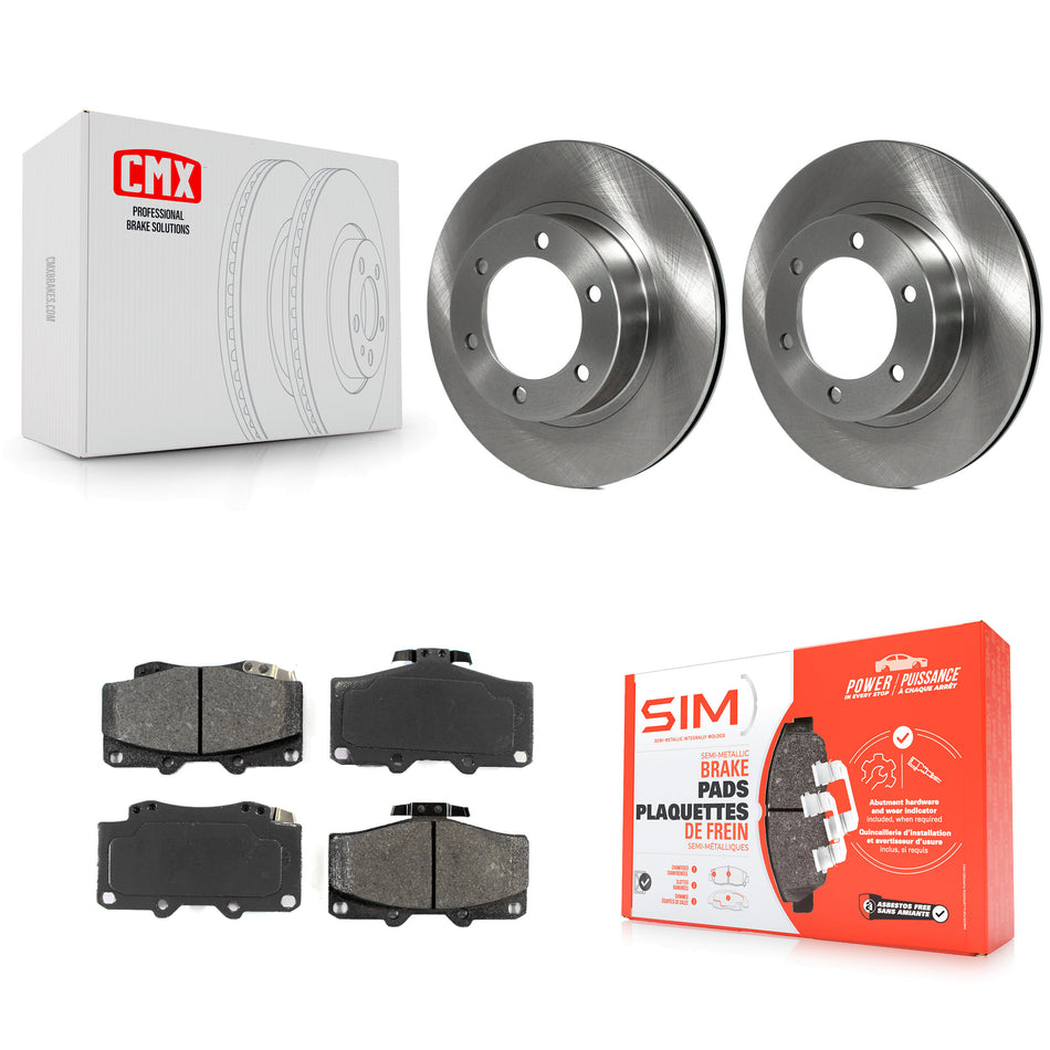 Front Disc Brake Rotors And Semi-Metallic Pads Kit For Toyota 4Runner Tacoma K8S-100306