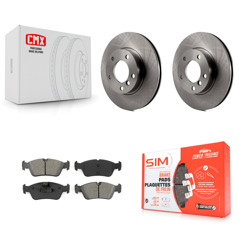 Front Disc Brake Rotors And Semi-Metallic Pads Kit For BMW Z3 Z4 323i 323Ci 328i 318i 323is 328is 318is 320i K8S-100331