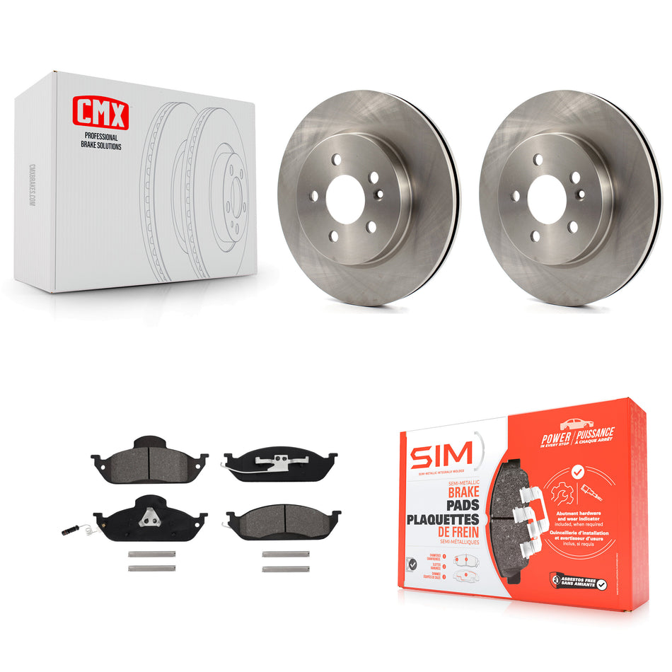 Front Disc Brake Rotors And Semi-Metallic Pads Kit For Mercedes-Benz ML320 ML350 ML430 K8S-100333