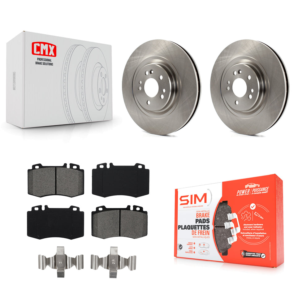 Front Disc Brake Rotors And Semi-Metallic Pads Kit For Mercedes-Benz ML500 ML430 ML55 AMG K8S-100358
