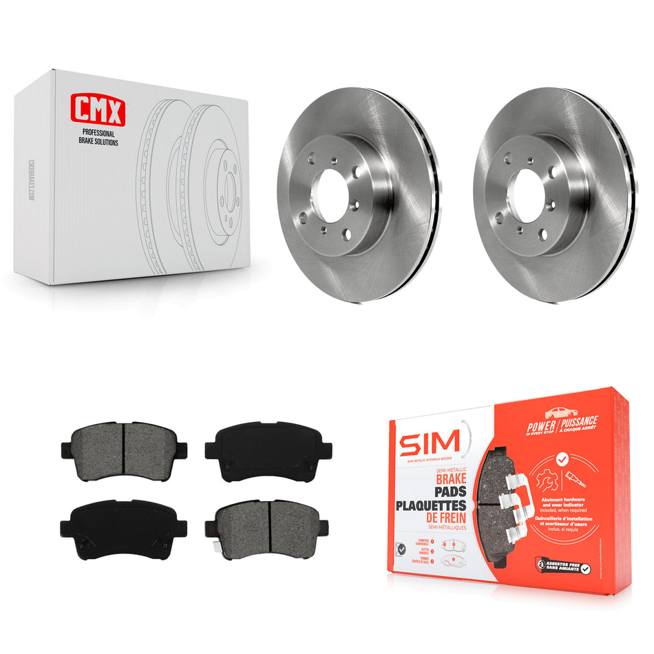 Front Disc Brake Rotors And Semi-Metallic Pads Kit For 2002-2005 Suzuki Aerio K8S-100373