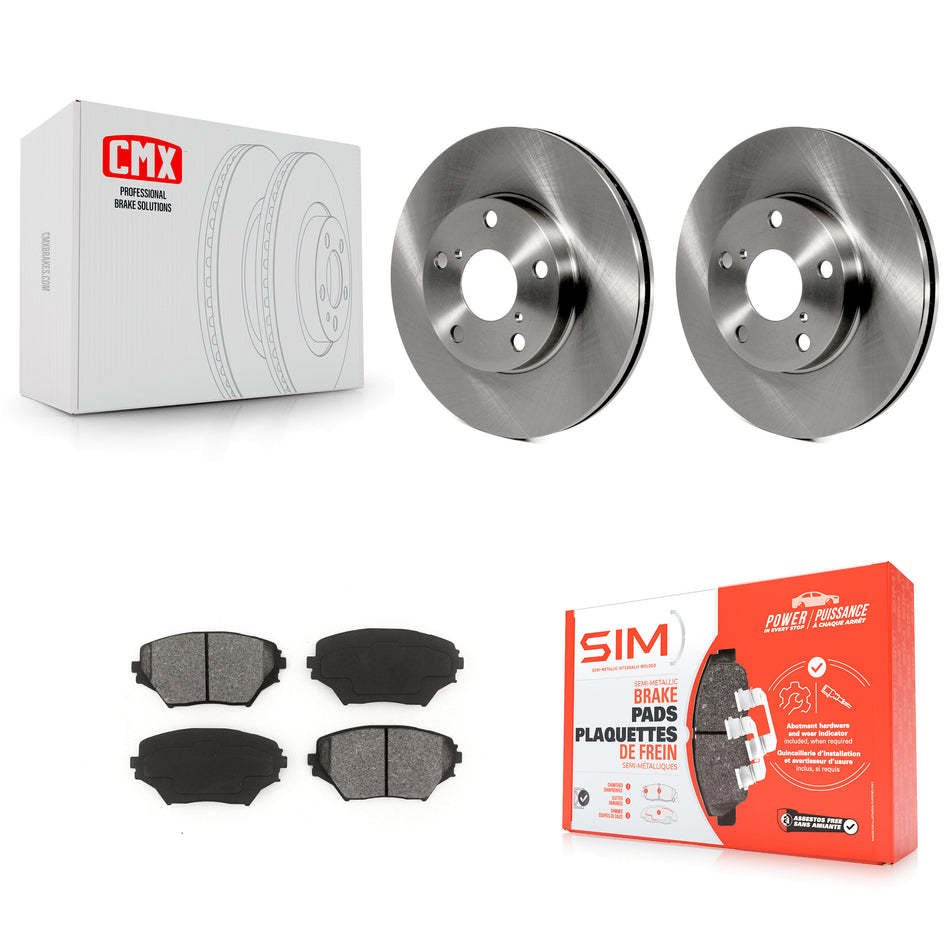 Front Disc Brake Rotors And Semi-Metallic Pads Kit For Toyota RAV4 K8S-100374