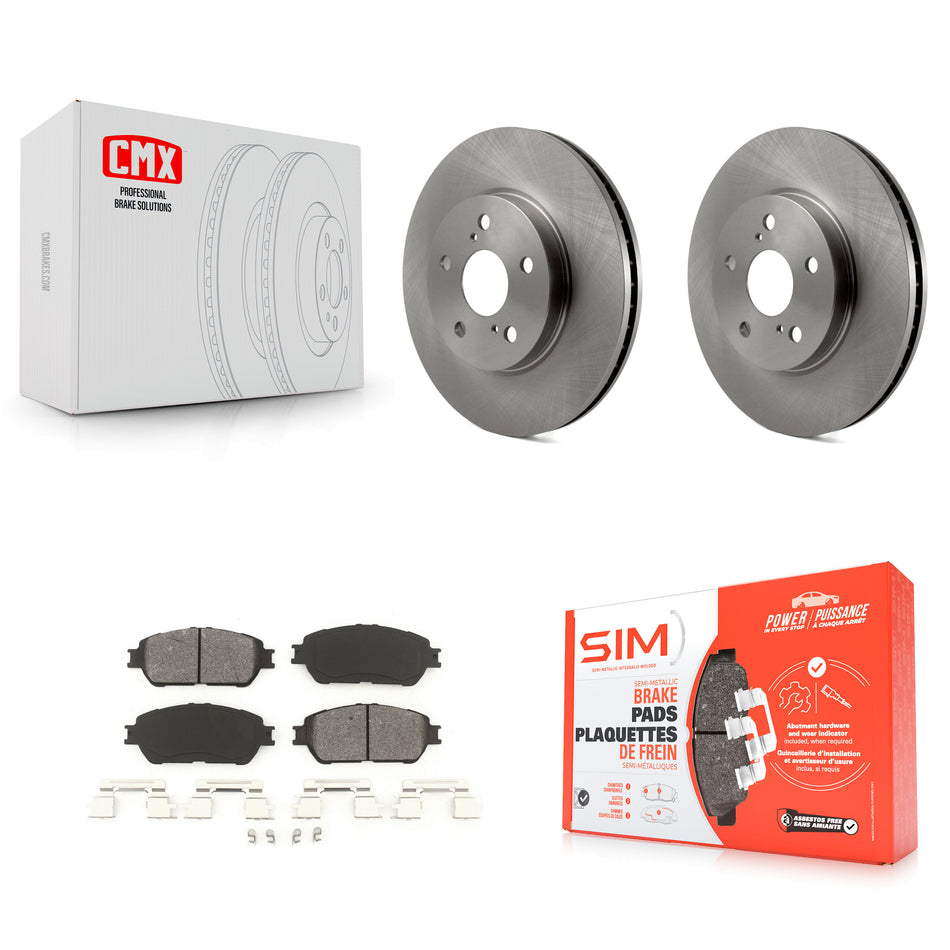 Front Disc Brake Rotors And Semi-Metallic Pads Kit For Toyota Sienna Camry Avalon Solara Lexus ES300 K8S-100387