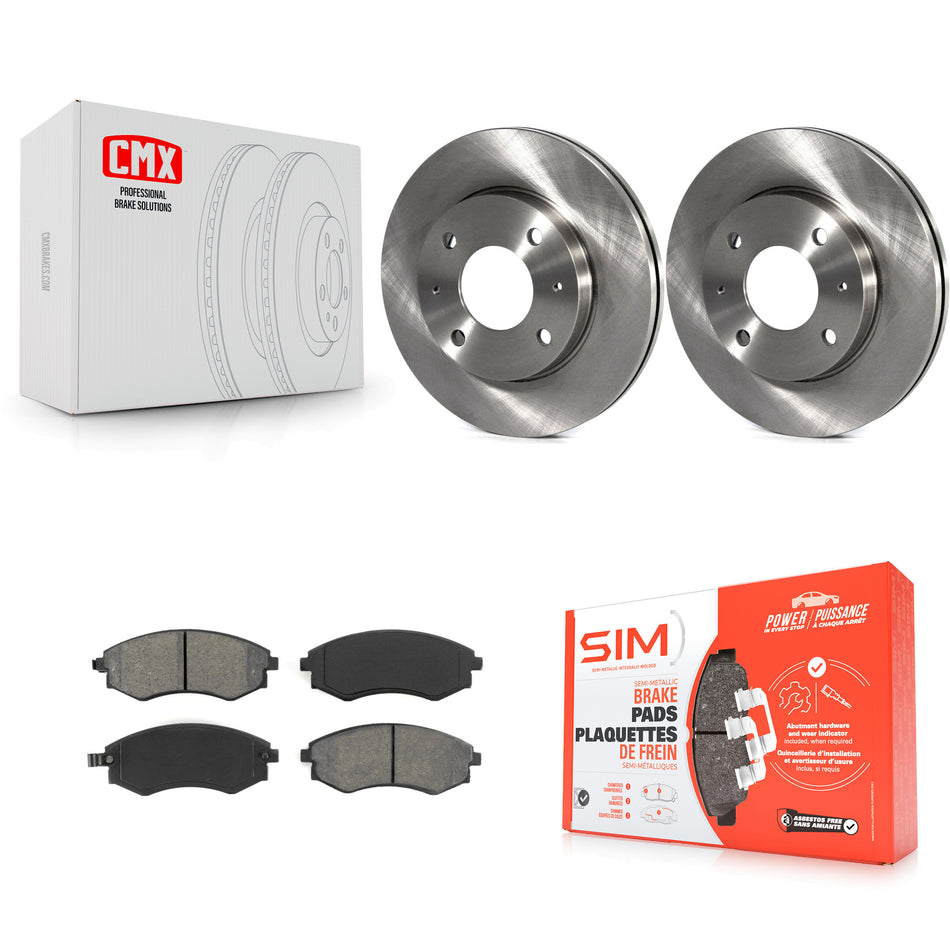 Front Disc Brake Rotors And Semi-Metallic Pads Kit For Hyundai Elantra Sonata Kia Optima Magentis K8S-100404