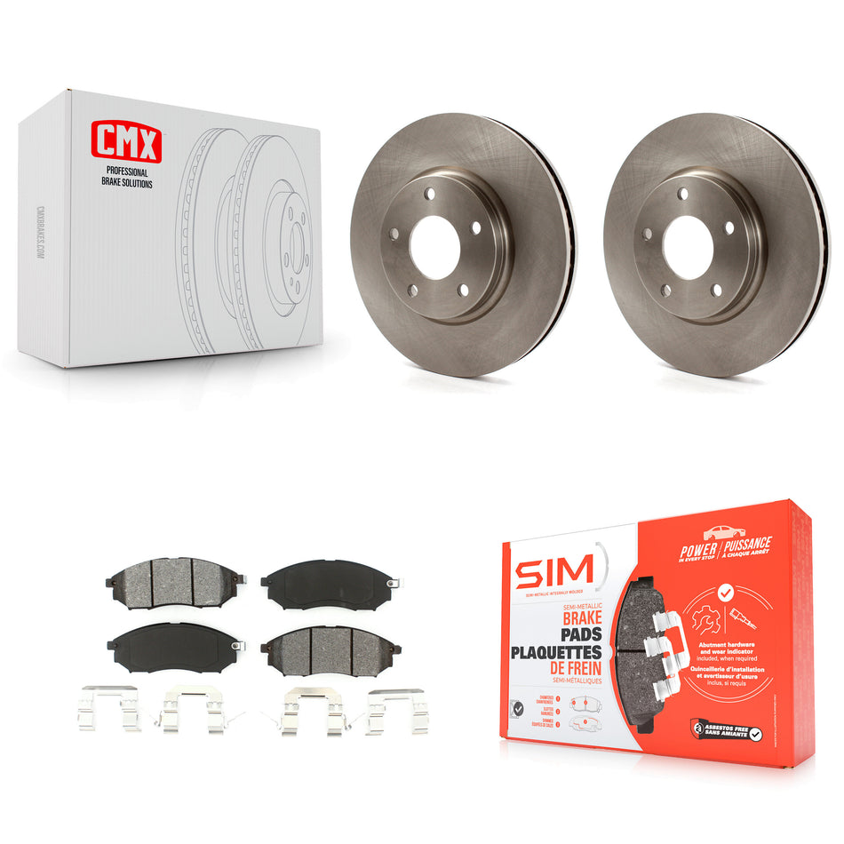 Front Disc Brake Rotors And Semi-Metallic Pads Kit For Infiniti Q45 M45 INFINITI K8S-100409