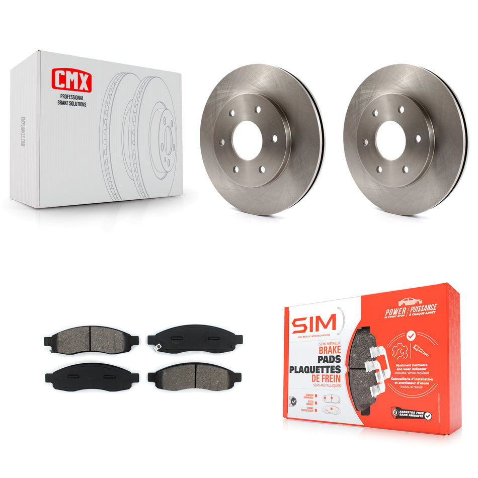 Front Disc Brake Rotors And Semi-Metallic Pads Kit For Nissan Titan Pathfinder Armada INFINITI QX56 TITAN K8S-100423