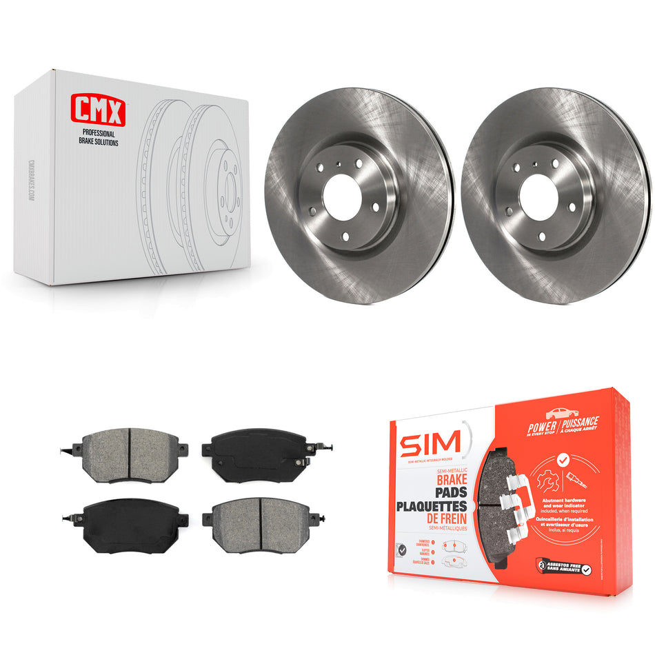 Front Disc Brake Rotors And Semi-Metallic Pads Kit For Nissan Murano Altima Maxima K8S-100446