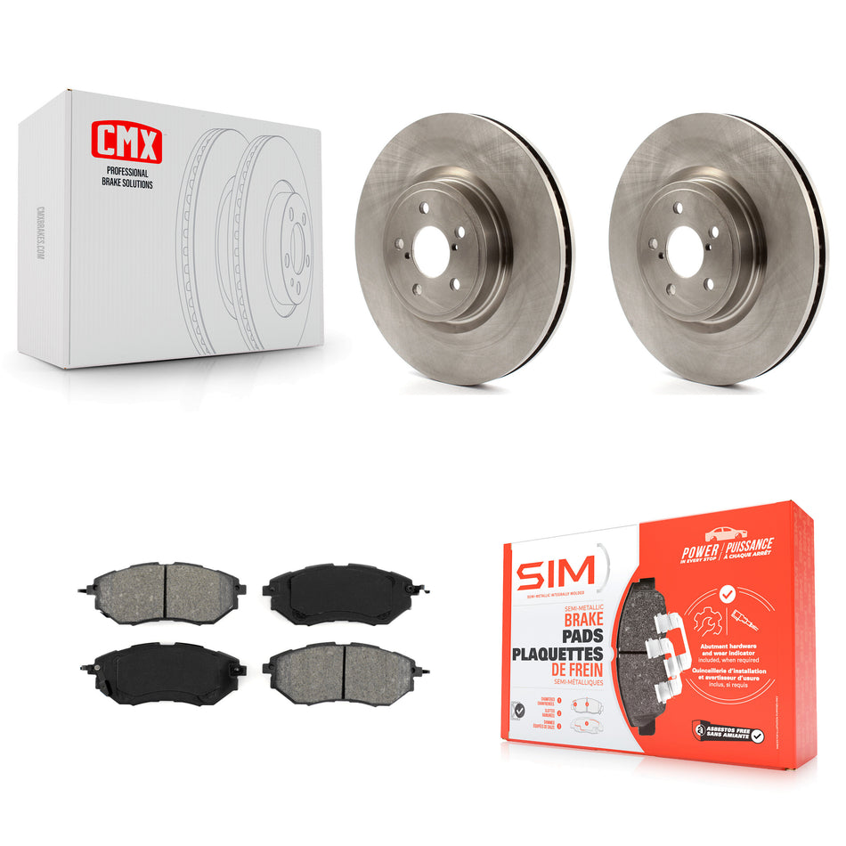 Front Disc Brake Rotors And Semi-Metallic Pads Kit For Subaru Forester Outback Legacy K8S-100462